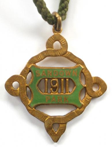 1911 Sandown Park horse racing club badge