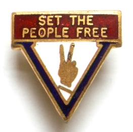 Churchills 1951 General Election 'Set The People Free' V for Victory badge