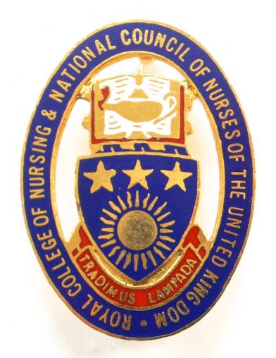 Royal College of Nursing & National Council of Nurses gilt badge