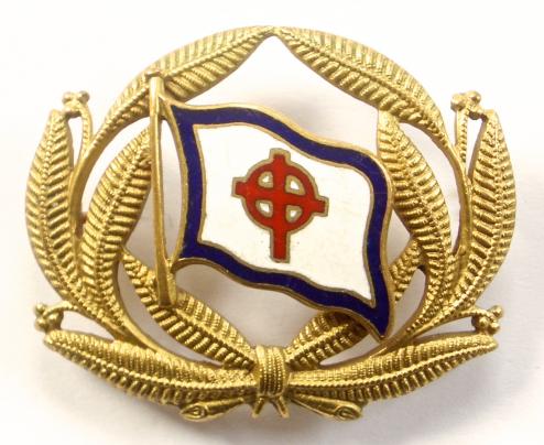 Donald Steamship Company New York officers gilt cap badge