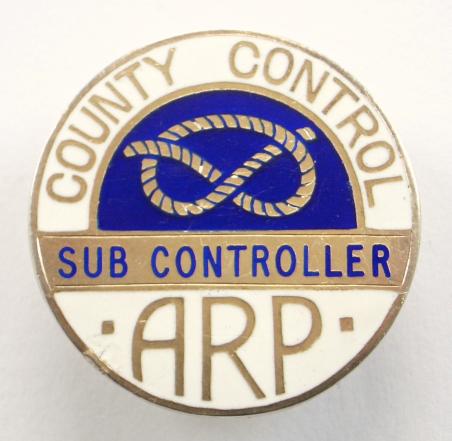 Stafford County Control sub controller 1940 silver ARP badge