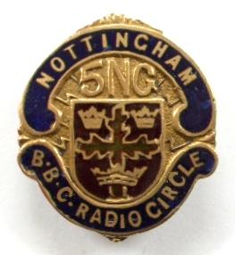 5NG Nottingham BBC Radio Circle relay station members badge