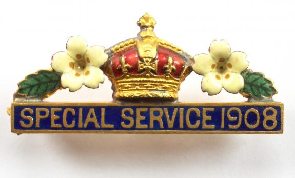 1908 Primrose League special service badge