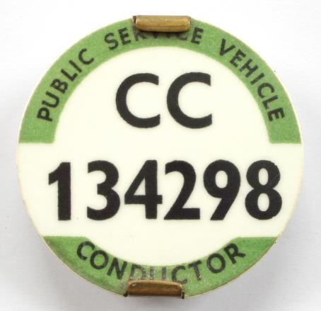 PSV Bus Conductor North Western licensing badge
