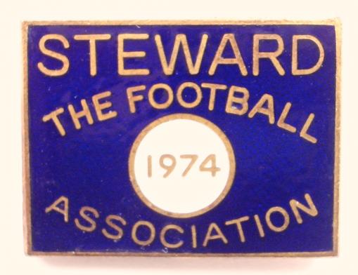 Football Association FA 1974 steward badge