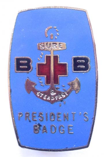 Boys Brigade Presidents badge 1968 to 1984 steadfast misspelt