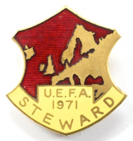 Union of European Football Associations UEFA 1971 steward badge