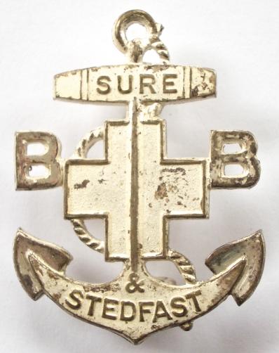 Boys Brigade three year service frosted silver anchor badge