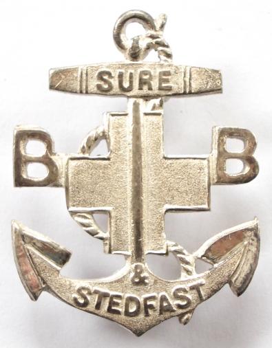 Boys Brigade three year service frosted silver anchor badge 