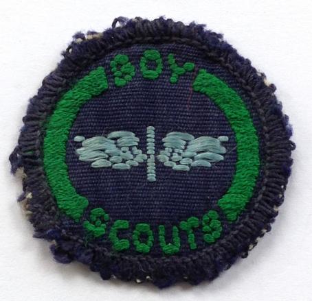 Boy Scouts Air Apprentice proficiency cloth badge white backing