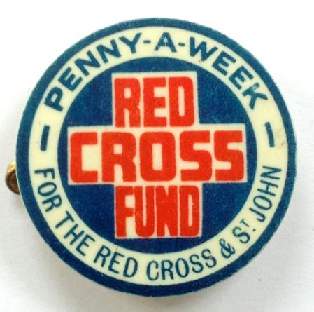 WW2 BRCS & Order of St John penny a week fund badge