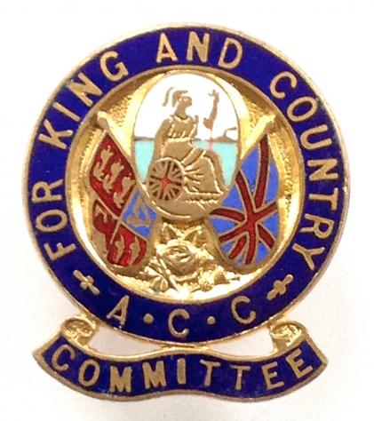 Association of Conservative Clubs For King And Country committee badge