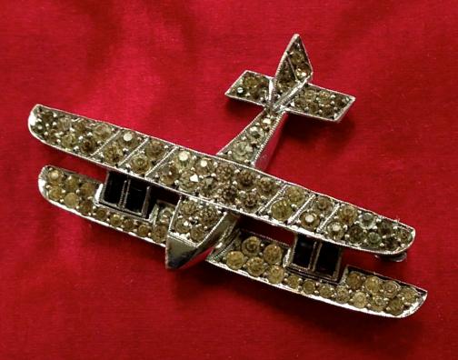 Monoplane de Havilland Dragon Rapide diamante aircraft brooch