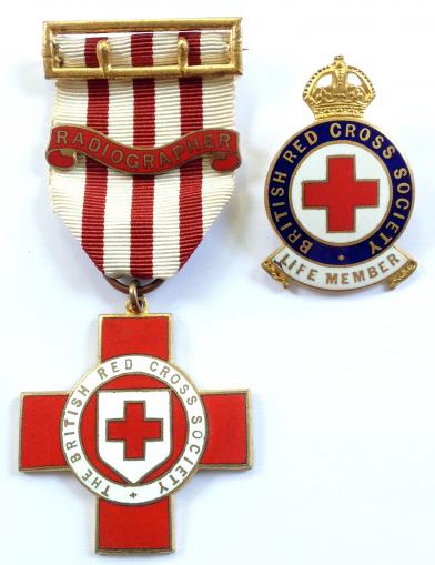 British Red Cross Society Radiographer technical medal & named badge