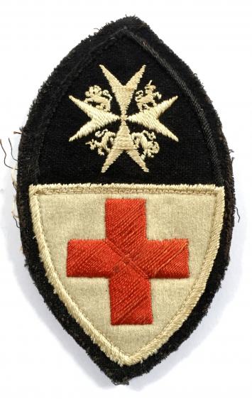 WW1 BRCS & Order of St John officers felt cloth uniform badge