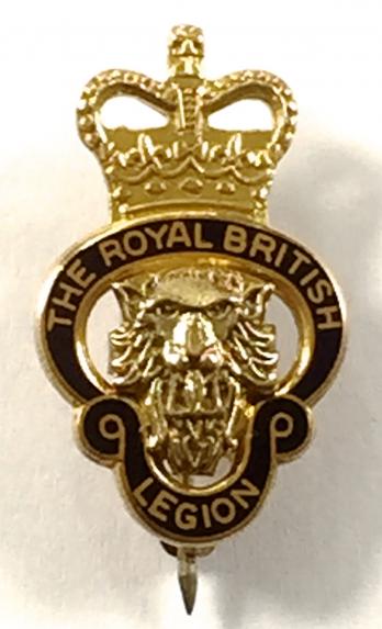 Royal British Legion Scotland 9ct gold hallmarked 1989 award badge
