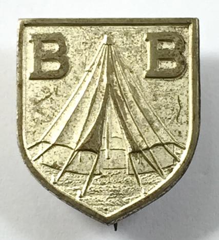 Boys Brigade Campers proficiency frosted silver plated badge 