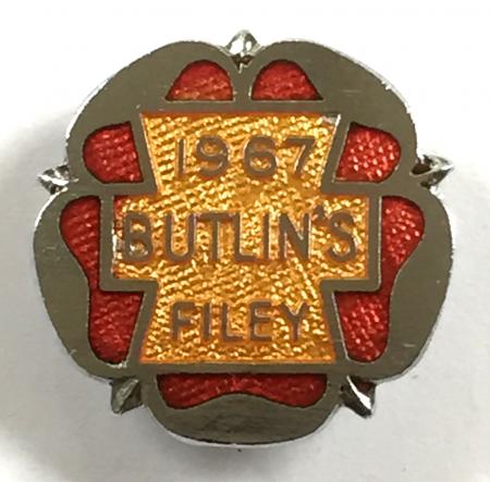 1967 Butlins Filey Holiday Camp badge