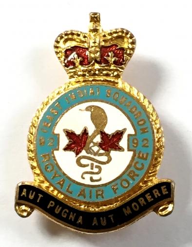 RAF No 92 Battle of Britain Squadron Royal Air Force badge c1950s