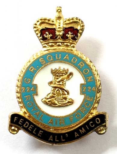 RAF No 224 Ground Reconnaissance Squadron badge c1950s
