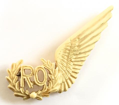 WW2 Royal Air Force radio operator bone brevet POW badge