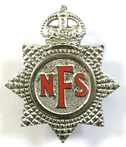 National Fire Service NFS firemans cap badge