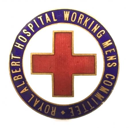 Royal Albert Hospital working mens committee badge