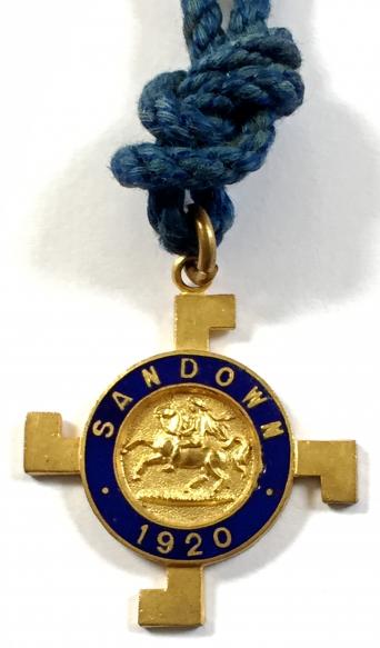 1920 Sandown Park Racecourse horse racing club badge