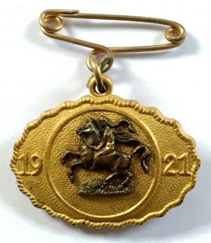 1921 Sandown Park Racecourse horse racing club badge