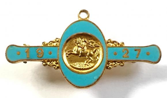 1927 Sandown Park Racecourse horse racing club badge