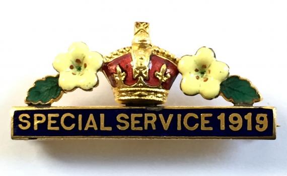 1919 Primrose League special service badge
