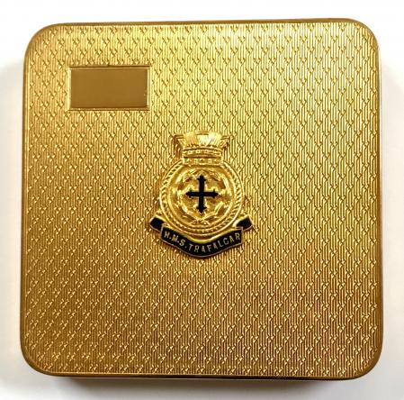 Royal Navy Warship HMS Trafalgar ladies powder compact 