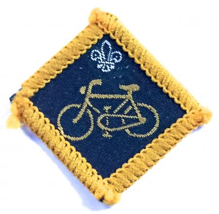 Boy Scouts Cyclist Proficiency Instructor nylon badge c1967 to 1971