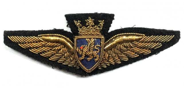 BOAC Airline pilots wing gold bullion cloth uniform badge