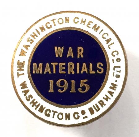 WW1 Washington Chemical Company Ltd 1915 on war service badge