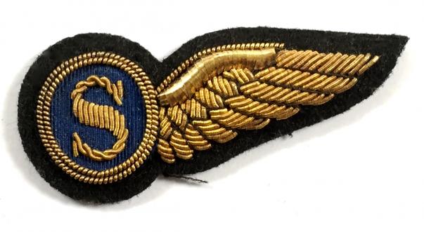 BOAC Airline air steward stewardess gold bullion brevet wing badge