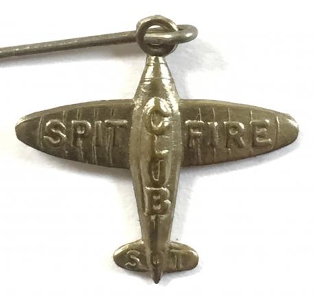 WW2 Spitfire Club fighter plane fundraising badge