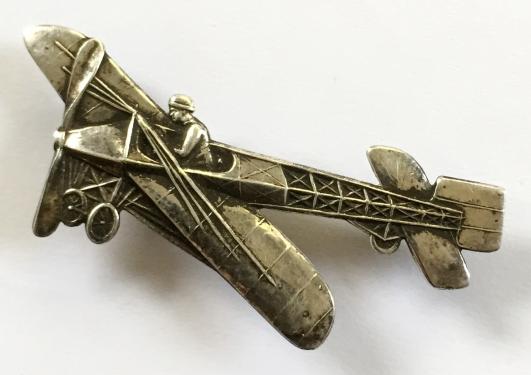 Louis Bleriot French pioneer aviator monoplane badge