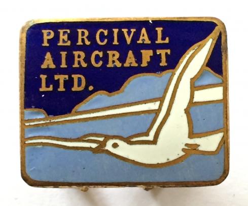 Percival Aircraft Ltd aircraft construction workers ID badge c1940s 
