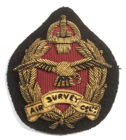 Air Survey Company Limited pilots gold bullion cap badge