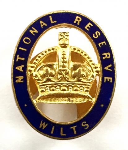 WW1 National Reserve Wiltshire home front badge