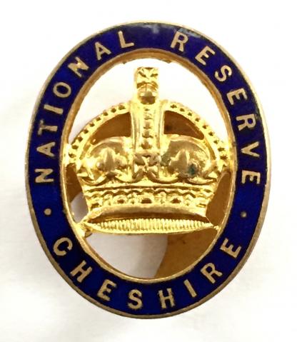 WW1 National Reserve Cheshire home front badge