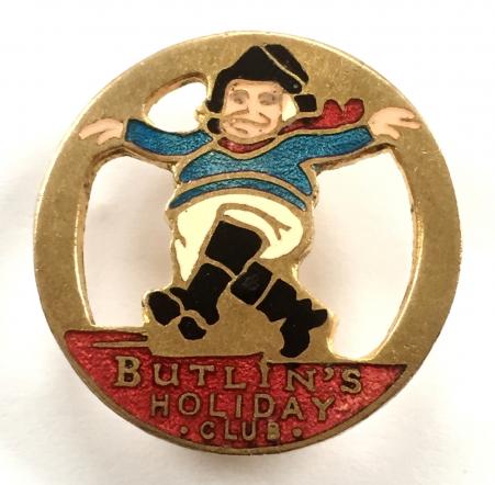 Butlins 1937 Skegness Holiday Club jolly fisherman badge