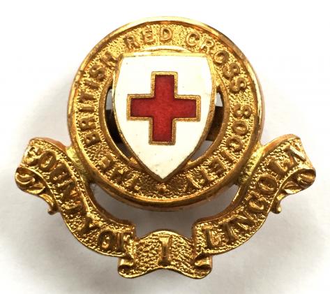 WW1 British Red Cross Society County of Lincoln cap badge