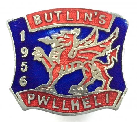 Butlins 1956 Pwllheli Holiday Camp Welsh red dragon badge