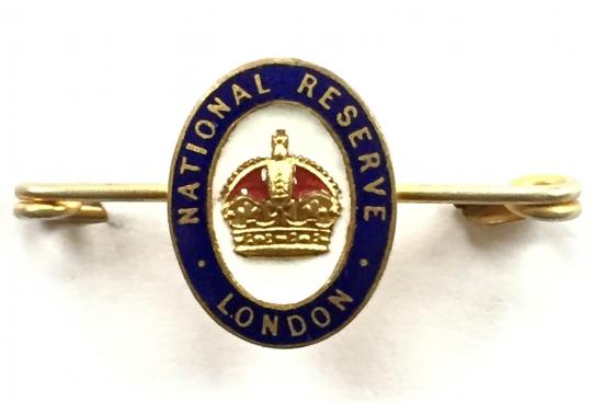 WW1 National Reserve London home front miniature badge