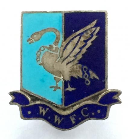 Wycombe Wanderers football supporters club badge c1940s