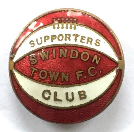 Swindon Town football supporters club badge c1950s