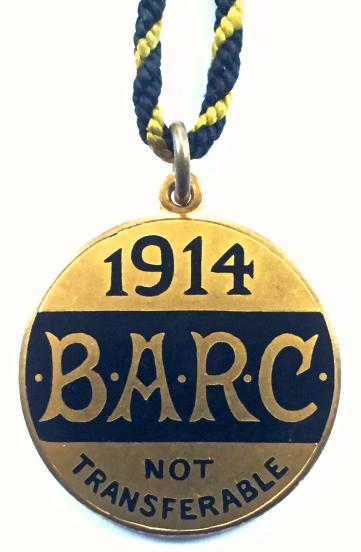 Brooklands Automobile Racing Club BARC 1914 members badge