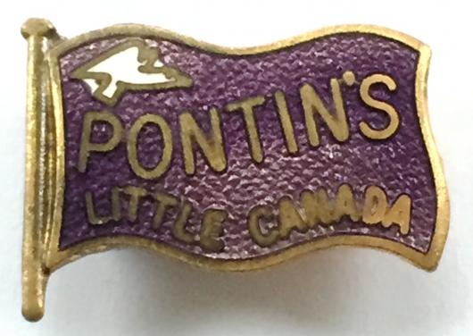 Pontins Holiday Camp Little Canada enamel flag badge c1960's